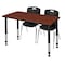 Regency Regency Kee 48 x 24 in. Adjustable Classroom Table- Cherry & 2 Andy 18 in. Stack Chairs- Black MT4824CHAPBK40BK - alternate 1